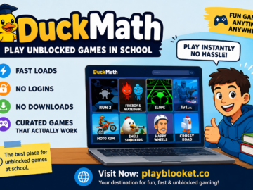 DuckMath: The Fastest Way to Enjoy Unblocked Games at School Without Downloads DuckMath homepage showcasing fast unblocked games that can be played instantly at school with no downloads or logins