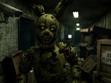 Springtrap: The Most Feared Animatronic in Five Nights at Freddy’s 3 Springtrap, the main antagonist and haunted animatronic from Five Nights at Freddy's 3, standing inside the abandoned Fazbear's Fright attraction.