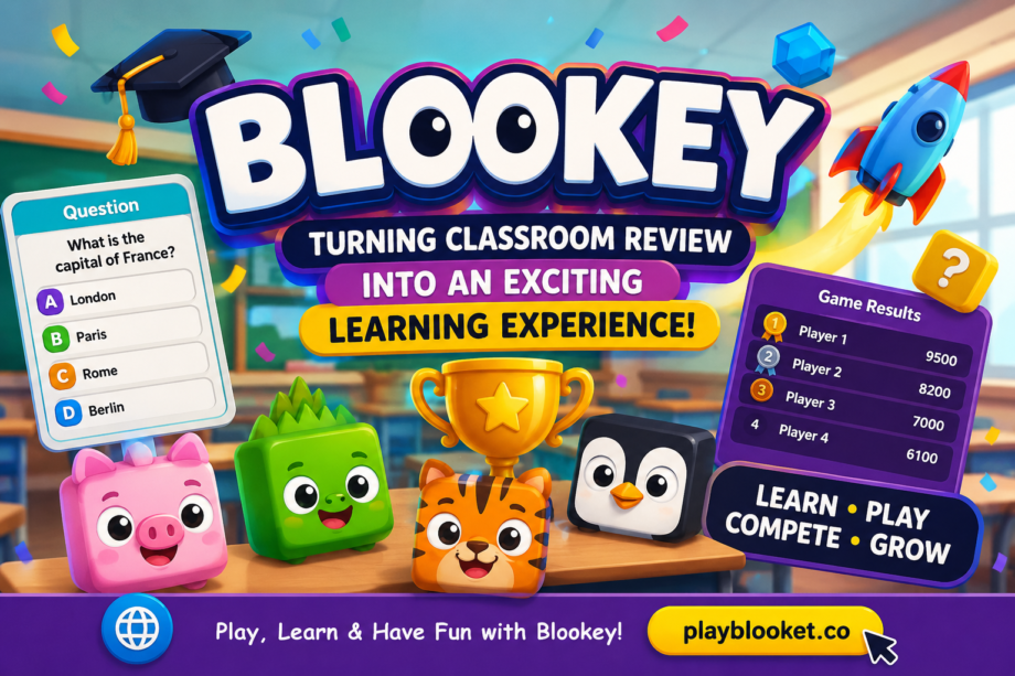 Blookey interactive classroom review game for students