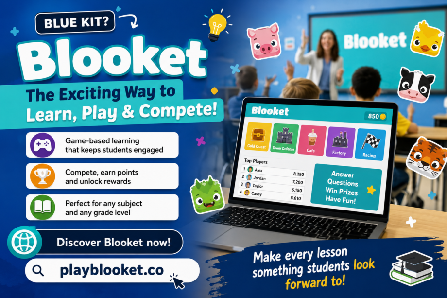 Blue Kit and Blooket interactive classroom learning game for students