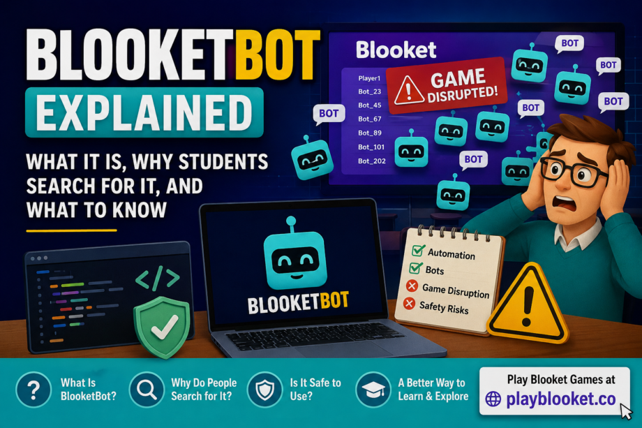 BlooketBot automation guide showing how Blooket bots interact with online quiz games