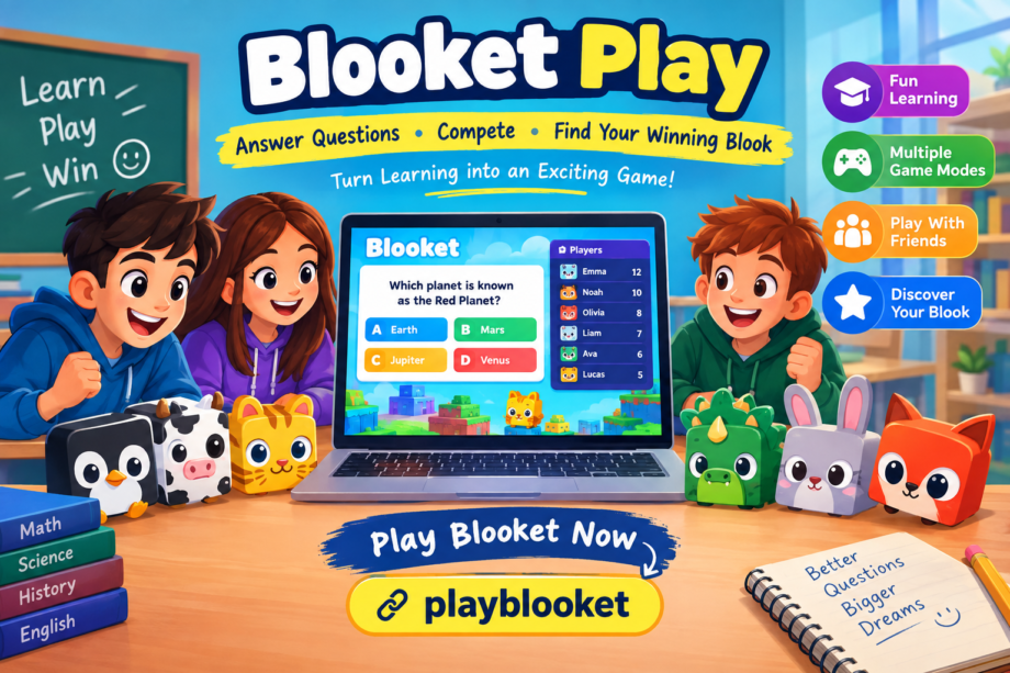 Blooket Play educational game with students answering questions and competing with Blooks