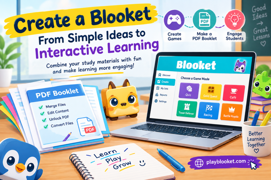 Create a Blooket: From Simple Learning Ideas to Interactive Experiences Create a Blooket for interactive learning with a PDF booklet and educational game