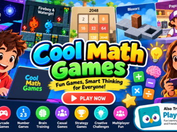 Cool Math Games featuring fun logic puzzles, arcade games, number challenges, and brain training for everyone
