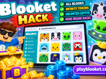 How to hack Blooket guide featuring tokens, Blooks, game characters, and gameplay tips