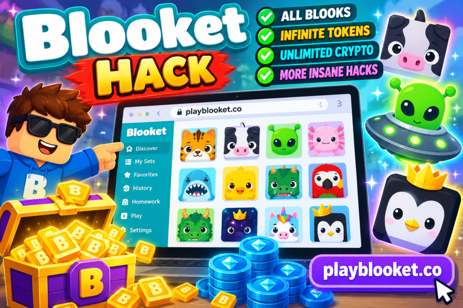 How to hack Blooket guide featuring tokens, Blooks, game characters, and gameplay tips