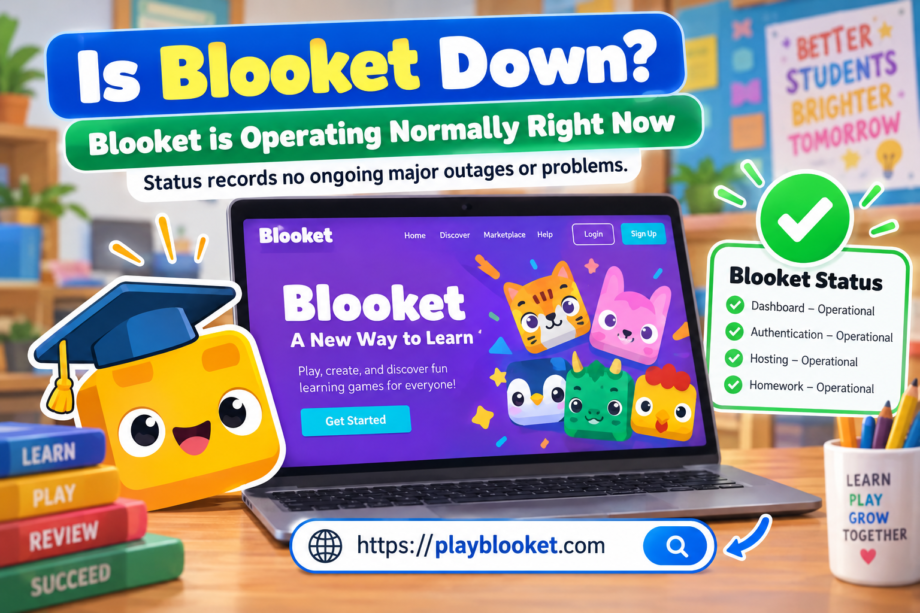 Is Blooket Down? 9 Easy Fixes and the Ultimate Server Status Guide for 2026 Is Blooket Down? Blooket server status illustration showing operational services, website access, and troubleshooting tips.
