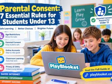 Parental consent guide for students under 13 using PlayBlooket for safe classroom learning