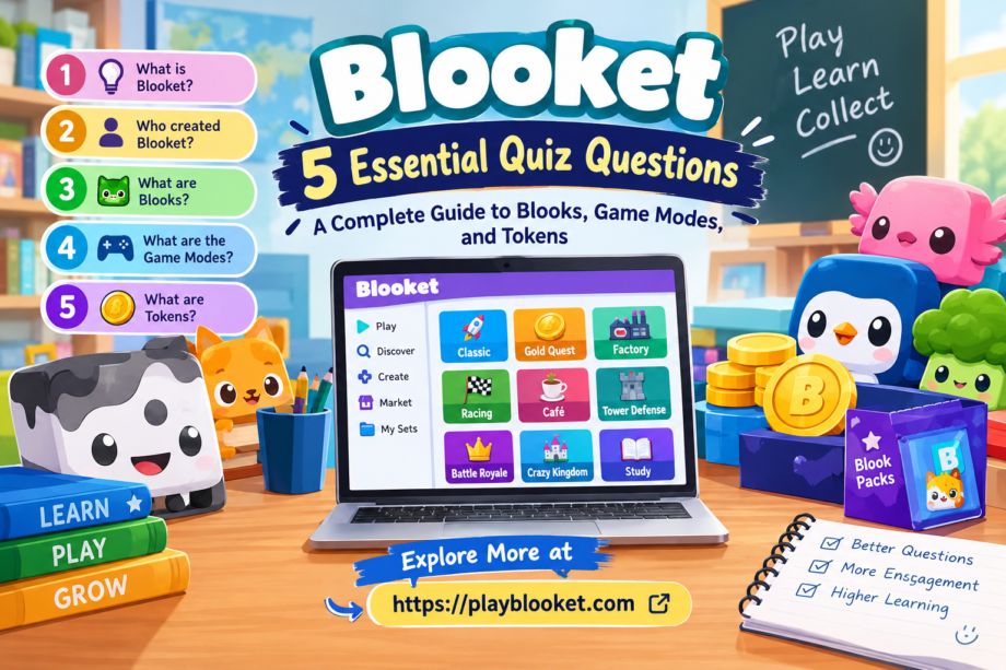 Blooket quiz questions guide featuring Blooks, game modes, tokens, and educational gameplay