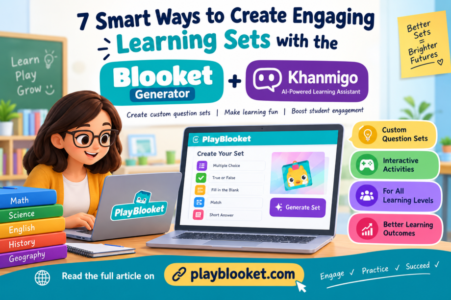 Blooket Generator for creating engaging learning sets with interactive educational questions