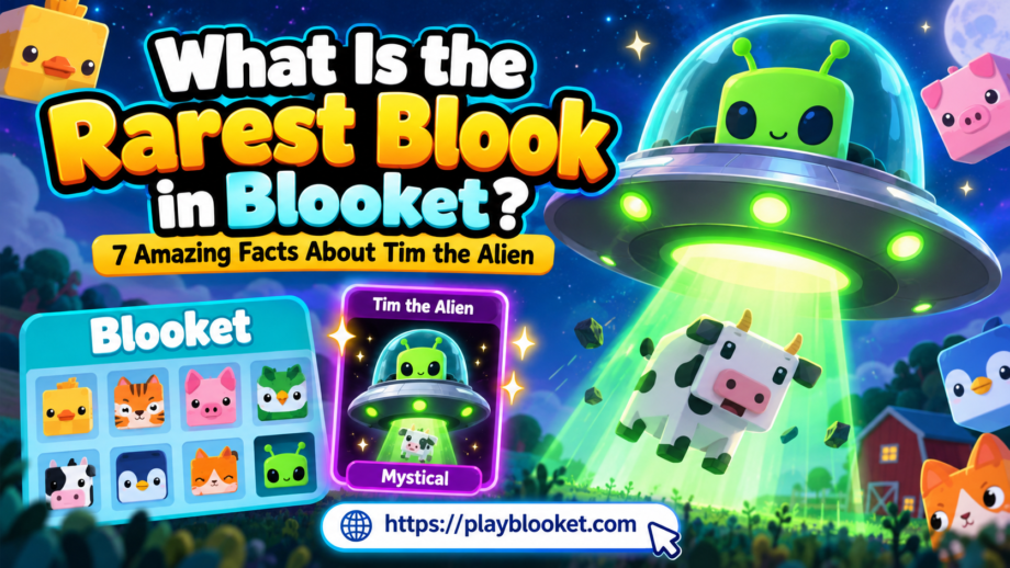 What is the rarest blook in blooket – Tim the Alien Mystical Blook in a UFO abducting a cow